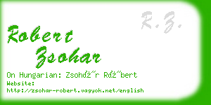 robert zsohar business card